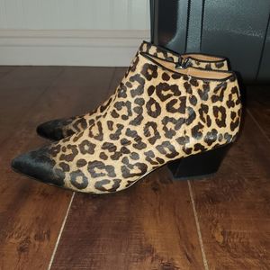 Wmn Sz 10.5 Franco Sarto Leopard print booties